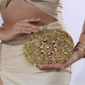 RAMLA Crystal Clutch Purse Jeweled Purses Rhinestone Clutch for Women